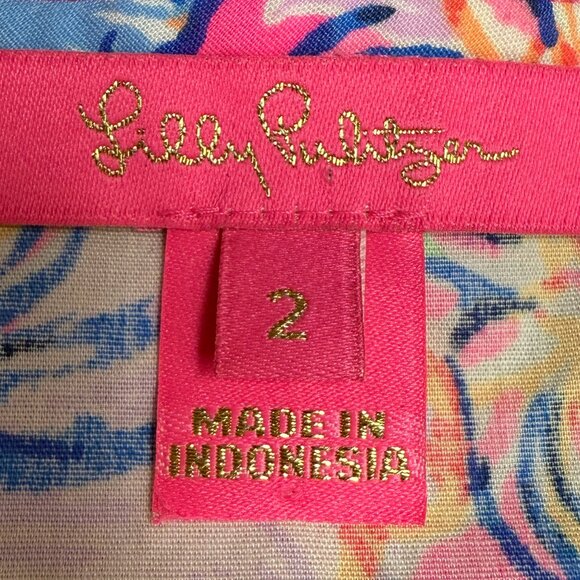NWOT Women's LILLY PULITZER Marilisa Stretch Midi Dress Pink/Blue | Size 2 - Picture 10 of 14